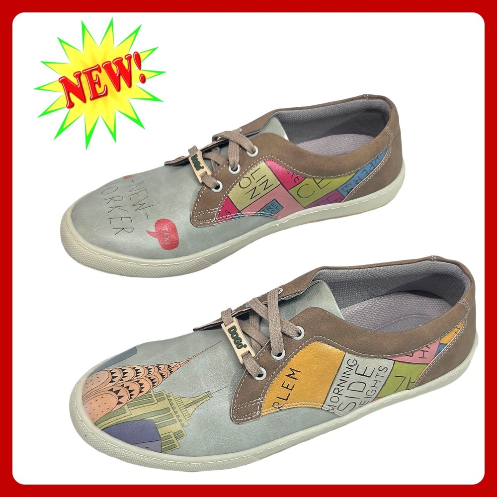 DOGO New York Graphic Sneakers‎ US 8.5 EU 39 Travel Aesthetic Casual Shoes
